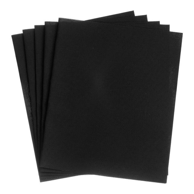 Unique Bargains Tissu de Point de Croix 14 Unités 12 par 20 Pouces Classic Reserve, Noir, Lot de 5