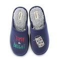 thumbnail image 4 of Dearfoams Cozy Comfort Men's Holiday Novelty Scuff Slippers, Tipsy and Bright, 4 of 5