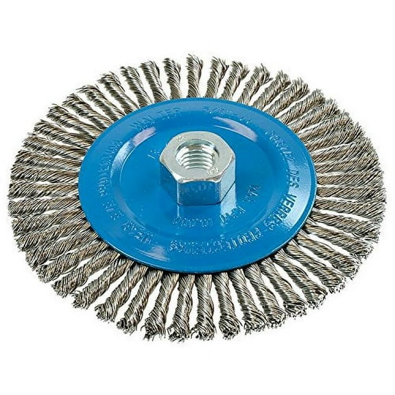 Walter 13K614 Stringer Bead Wire Wheel Brush - 6 in. Stainless Steel Wire Brush
