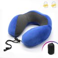 thumbnail image 2 of Almohada para el cuello de viaje en forma de U Almohada suave cómoda ajustable para el coche del aeroplano Azul Sunnimix Almohada de cuello en forma de U, 2 of 7