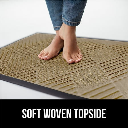 GORILLA GRIP Outside Doormat, WeatherMax Waterproof Indoor Outdoor Door Mat, 29x17 Beige Diamond