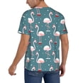 thumbnail image 2 of Lsque Flamingo Pattern Mens Polo Golf Shirts Funny Graphics Shorts Sleeve Button Shirts Baseball T-shirt-3X-Large, 2 of 7