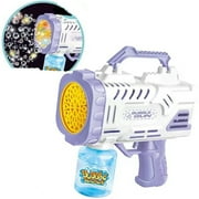 Girls Automatic Bubble Gun Light Up Machine For Parties Bazooka Bubbles Blower Pistola De Burbujas (Color May Vary)