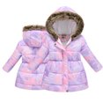 thumbnail image 6 of KYAIGUO Kids Girls Winter Warm Long Jacket Thick Warm Hooded Coats Medium Length Zipper Long Sleeve Snowsuit Big Little Girls Jacket Winter Outwear Kids for 3-12 Years, 6 of 9