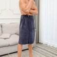 thumbnail image 2 of Men's Body Wraps Towel with Pocket Lint Free Absorb Water Lightweight Towel for Gym Pool Spa, 2 of 5