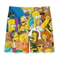 thumbnail image 4 of Simpsons Men's Short Pajama Pants Soft Trendy Sleep Shorts Breathable Ice Silk Lounge Shorts M, 4 of 8