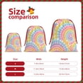 thumbnail image 2 of Super Soft Fabric Gift Bag Contraction Free Bag Mouth Pull Rope Design Red Ribbon Mouth For The Festival Gray Tie-Dye Background Rainbow Colors_2 Large, 2 of 8