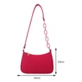 thumbnail image 3 of Bolso De Hombro Bolso de viaje de moda de sillín de fieltro portátil Elegante informal para vacaciones de fin de semana, 3 of 8