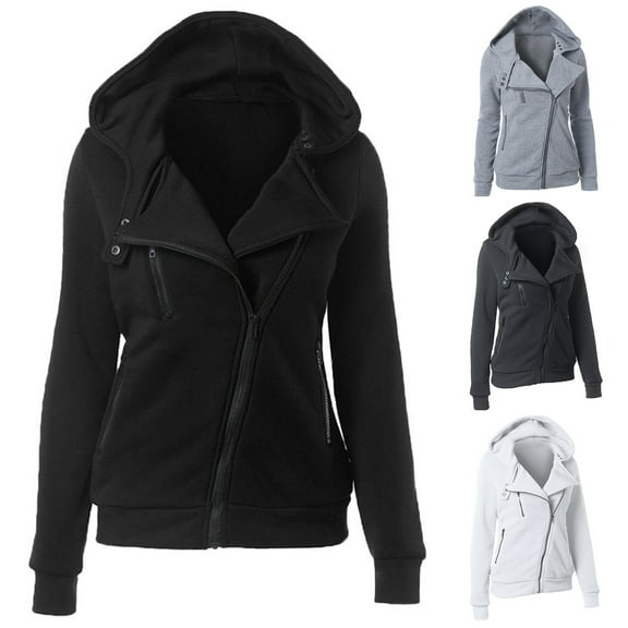 Women's Full Zip Up Hoodie Long Sleeve Fleece Hooded Sweatshirts Jacket Lightweight Y2K Hoodie Coat with Pockets