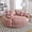 Pink, variant on 81.1" Cloud Couch Sleeper Sofa, Oversized Round Chaise Lounge Chair Indoor, Modern Chenille Boneless Couch with 14 Pillows, Upholstered Barrel Daybed, Memory Foam Sofas for Living Room, Pink