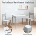 thumbnail image 3 of Kids House Mesa Montessori Sprout Set Infantil de Madera 64x48 cm con 2 Sillas, Ideal para Niños Pequeños, Juego, Aprendizaje, Lectura y Manualidades, Diseño Compacto y Seguro (Gris y Blanco), 3 of 8