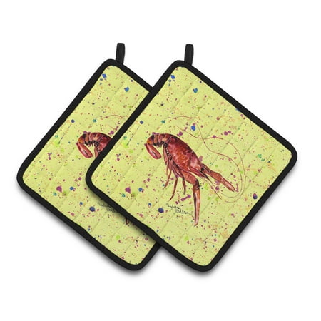 

Carolines Treasures 8451PTHD Crawfish Pair of Pot Holders 7.5HX7.5W multicolor