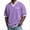 Purple, variant on Men's Casual Short Sleeve V-Neck Color Block Shirt