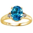 thumbnail image 2 of Tommaso Design� Oval 9x7 mm Genuine Blue Topaz Ring, 2 of 9