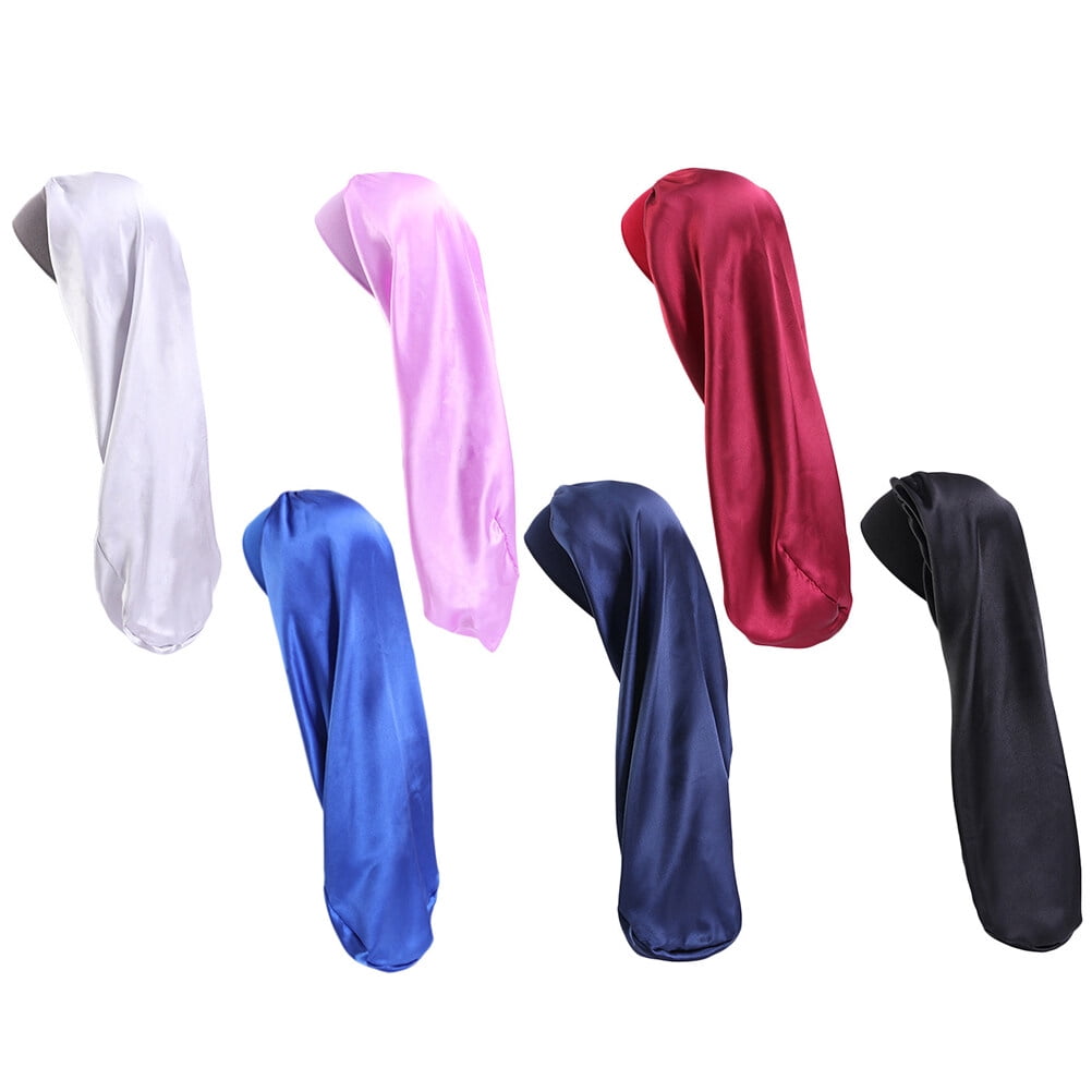 UPKOCH Satin Sleeping Cap with High Elasticity for Women in Assorted Colors Lightweight and Breathable 6 Pieces