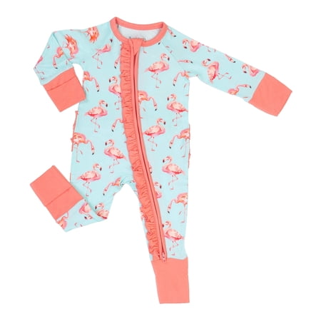 Let's Flamingle Zipper One Piece Pajama