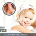 thumbnail image 4 of 10K Yellow Gold Polished Screwback Stud Ball Earrings Children Kids Baby Adult Second Piercing 4mm, 4 of 6