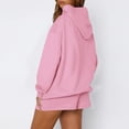thumbnail image 2 of Cotton 2 Piece Sweatsuits Short Sets Womens Full Zip Hoodie Jacket and Shorts with Pockets Sports Outfits (XL, Pink), 2 of 7