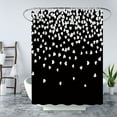thumbnail image 5 of Valentine''s Day Shower Curtain Romantic Black White Heart Dreamy Falling Hearts Cute Sweet Lover Couple Modern Fabric Bathroom Curtain with Hook, 5 of 5