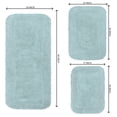 thumbnail image 3 of Home Weavers Radiant Collection 100% Cotton Non-Slip Bathroom Rug Set Machine Washable Bathroom Rug-17"x24", Bath Rug- 21"x34", Bathroom Rug- 24"x40", Sky Blue Color 3 Piece Bath Rug set, 3 of 6