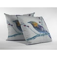 thumbnail image 2 of 20â€ Blue White Robin Indoor Outdoor Throw Pillow, 2 of 3