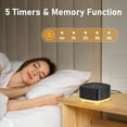 thumbnail image 4 of White Noise Sound Machine 30 Soothing Sounds with 32 Volume Control 12 Night Light 5 Timers Portable Sleep Machine for Travel Powered by AC or USB Sleep Therapy for Baby Kids Adults (Black), 4 of 4