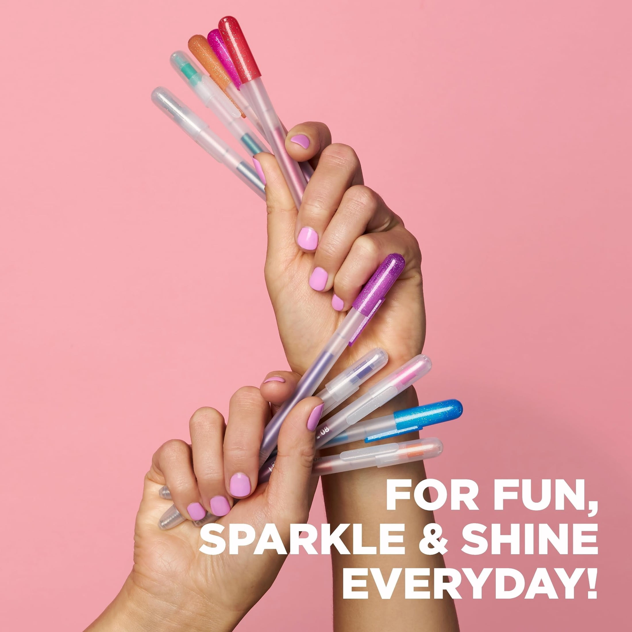 Sakura Gelly Roll Retractable Gel Pens Colored - Classic, Craft, Stardust & Metallic - For Journaling, Art, or Drawing - Medium Point - With Assorted Colored Ink - 12 Pens