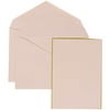 JAM Paper Wedding Invitation Set, Large, 5 1/2 x 7 3/4, Bright Border Set, Kiwi Green Card with White Envelope, 100/pack
