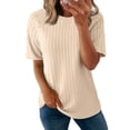 thumbnail image 1 of Camisetas Dokotoo Summer 2025 para mujer, cuello redondo y manga corta, 1 of 6