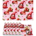 thumbnail image 4 of Placemats Set of 4 Heat-Resistant Rectangle Place Mats Strawberry Pink Cute Washable Plastic PVC Dining Table Mat Non-Slip Wipeable Woven Vinyl Placemat for Kitchen Patio Table Decor, 4 of 8