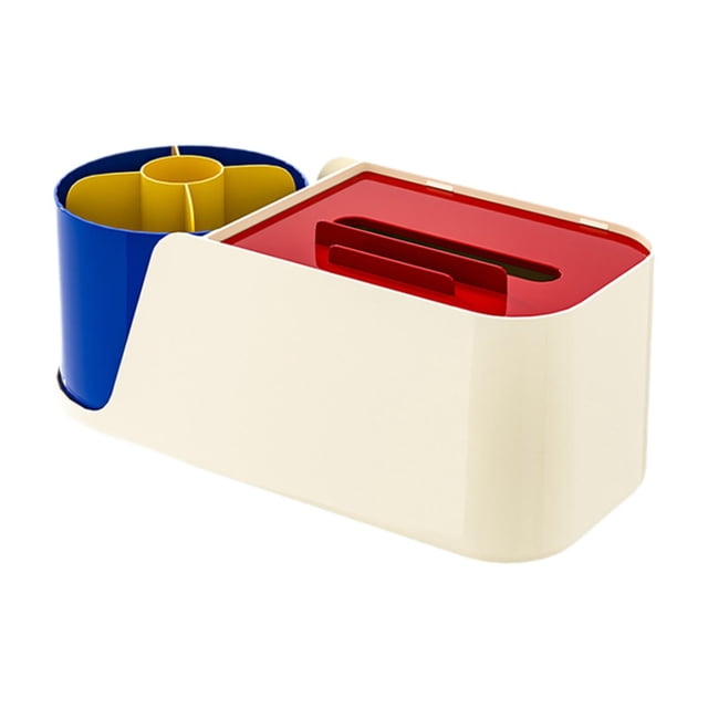 Portalápices giratorio, caja de pañuelos multifunción, estuche de almacenamiento portátil decorativo de moda, organizador para mesita de noche de