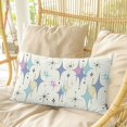thumbnail image 4 of Purple Yellow Diamond Pillow Covers, Linen Long Throw Pillow Case, Modern Geometric Middle Century Holiday Pillow Protector Decorative Cushion Cover for Living Room/Bedroom 16" x 24", 4 of 8