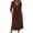 Coffee summer dresses for women, variant on Button Casual 3/4 Sleeve Summer Dresses for Women 2026 A-Line Midi Dress with Pockets Flowy Pleated Tshirt Beach Sundress Black,S