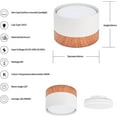 thumbnail image 5 of Lámpara nórdica empotrada, luz LED empotrada de superficie para baño y lugar de trabajo, lámpara de techo de madera, luz cálida sin deslumbramiento (eficiencia energética), 5 of 5