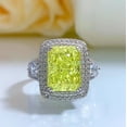 thumbnail image 2 of 4 Carat 925 Sterling Silver Engagement Rings for Women Promise Rings for Her Dainty Radiant Cut Ring Statement Cocktail Rings for Wife Ladies, 2 of 7