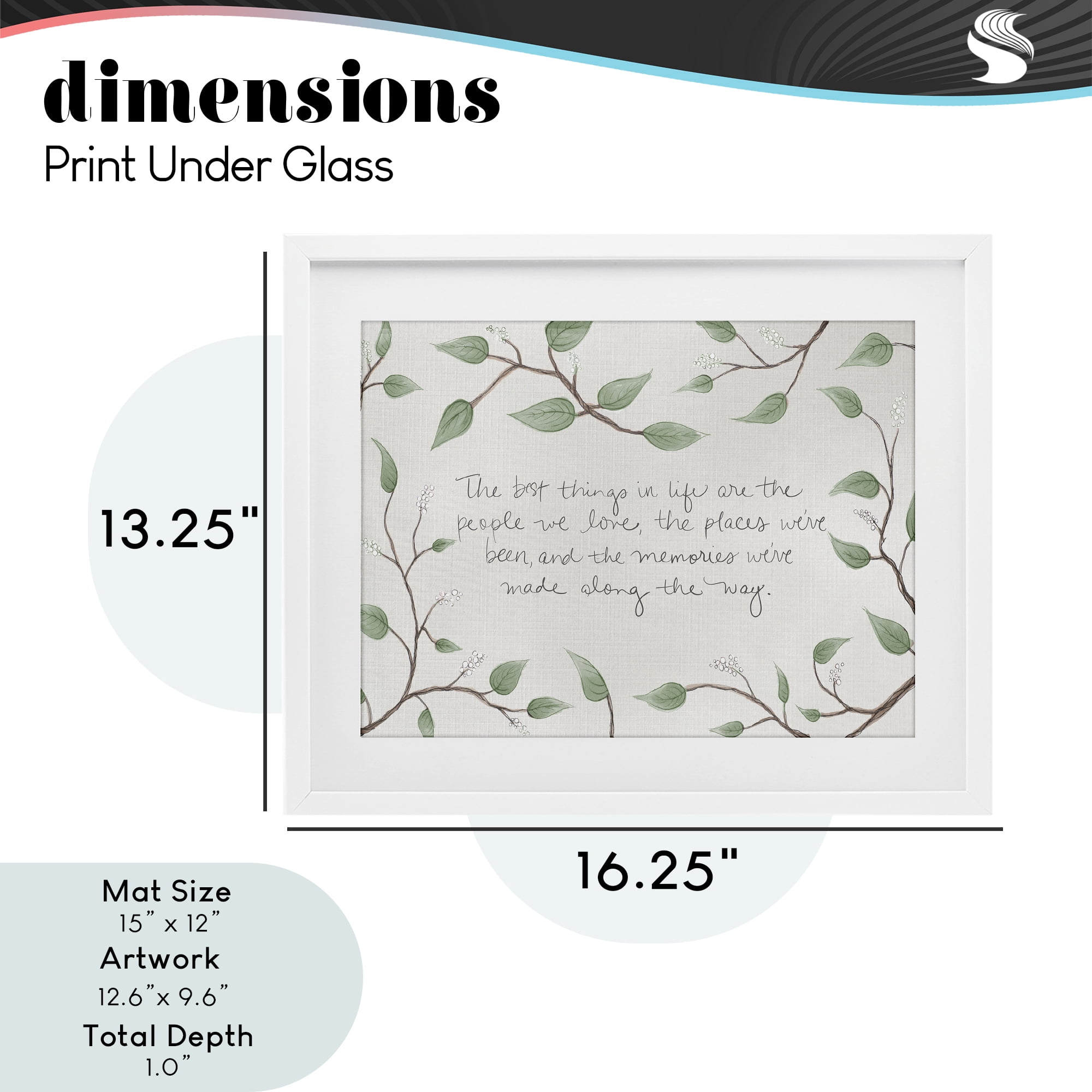 Stupell Industries The Best Things In Life White Framed Print Under Glass, design by SD Graphics Studio