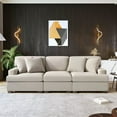 thumbnail image 1 of Accent Sofa Couch with 4 Pillows,3 Seater Sofa with Removable Back and Seat Cushions,Modern Design Luxury Sofa Set for Living Room Office,Cream, 1 of 7