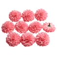 thumbnail image 1 of Hortensias artificiales, 10 cabezas de flores de seda, ramos de flores en forma de bola rosado, 1 of 9