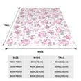 thumbnail image 3 of Honeii Rose Flowers Print Fleece Blanket - Throw Blanket for Bed, Sofa, Couch, Camping, and Travel , Microplush Ultra Soft Warm Blanket-60"x50", 3 of 7