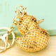 thumbnail image 5 of Llavero con forma de pato amarillo grande y bonito con diamantes de imitación para coche, colgante para bolso de mujer, llavero de metal, regalo para festival, 5 of 6