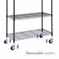 thumbnail image 5 of 2PCS 5-Tier Shelves Wire Unit Rack Storage Rolling with 4 Wheel Casters Indoor, 5 of 10