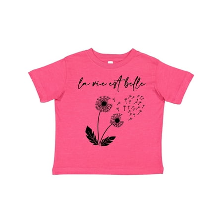 

Inktastic La Vie Est Belle with Dandelion Gift Toddler Boy or Toddler Girl T-Shirt