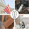 thumbnail image 3 of LOVEVER 4PCs Carabiner Clip Spring Snap Hook  Stainless Carbineers Keychain Clip  Heavy Duty Locking Carabiner  Snap Hook for Gym Equipment  Outdoor Shade Sails  Dog Leash  Yoga  Camping, 3 of 5