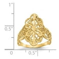 thumbnail image 3 of Finest Gold 14K Yellow Gold Diamond-Cut Filigree Ring - Size 6, 3 of 6