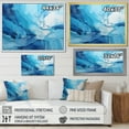 thumbnail image 4 of Designart "Cool Waters In Blue And White Drip I" Drip Painting Floater Framed Wall Art Prints, 4 of 5