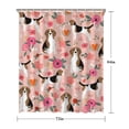 thumbnail image 5 of Pink Beagle and Flower Shower Curtain 72"x84" ,Bathroom Decorative Shower Curtains Set with 12 Hooks,Modern Waterproof Washable Shower Curtain, 5 of 6