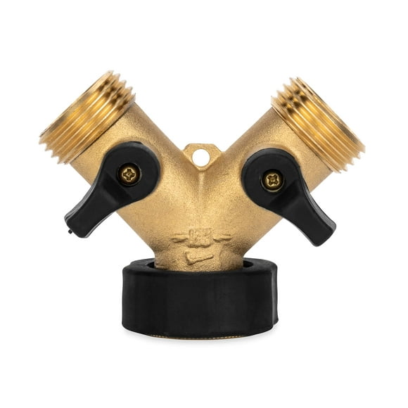 Válvula Water Wye Valve Camco con asas de fácil agarre de latón macizo