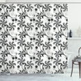 thumbnail image 1 of Ambesonne Floral Shower Curtain, Monochrome Doodle Plants, 69"Wx84"L, Black White, 1 of 3