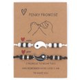 thumbnail image 3 of Pulseras 2 pulseras de cuerda ajustable Yin Yang a juego para amigos amistad relación novio novia regalos del Día de San Valentín TUNC Sencillez, 3 of 5