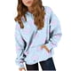 thumbnail image 1 of Sudadera con capucha para niñas y niños, sudadera de manga larga con cuello redondo y estampado de moda, jersey con bolsillo, 1 of 8